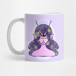 Follow the Stars Girl - Purple Background Mug